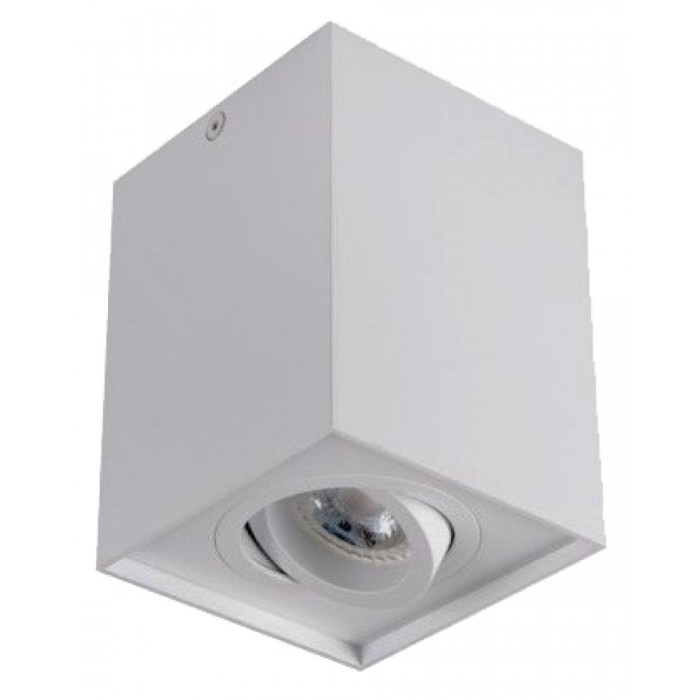 Avide Φωτιστικό Οροφής GU10 Spot Light Τετράγωνο Λευκό Περιστρεφόμενο