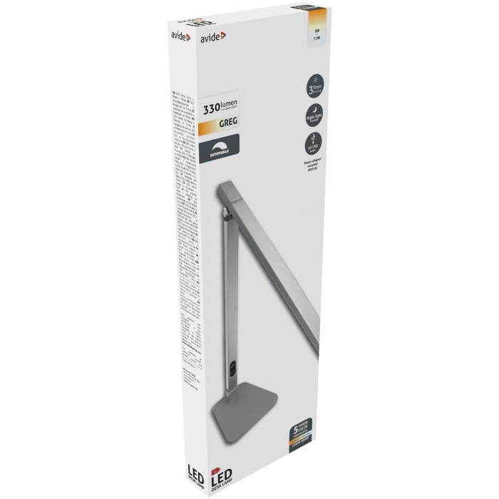 Avide LED Φωτιστικό Γραφείου Αναδιπλούμενο DC 5V 8W