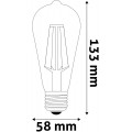 Avide LED Filament ST58 4.9W E27 NW 4000K SHL Avide LED Filament ST58 4.9W E27 NW 4000K SHL