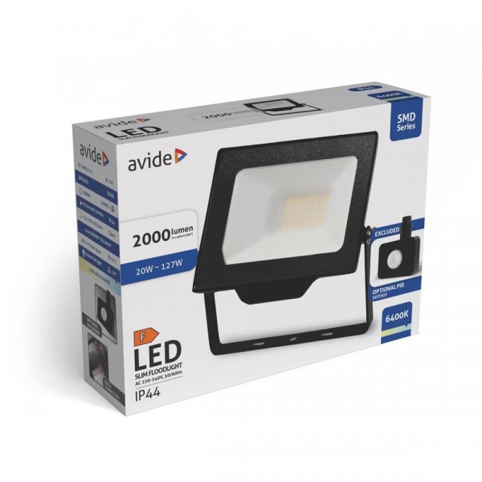 Avide LED Προβολέας SMD 20W CW 6400K Quick conn. με Προαιρετικό PIR Avide LED Προβολέας SMD 20W CW 6400K Quick conn. με Προαιρετικό PIR