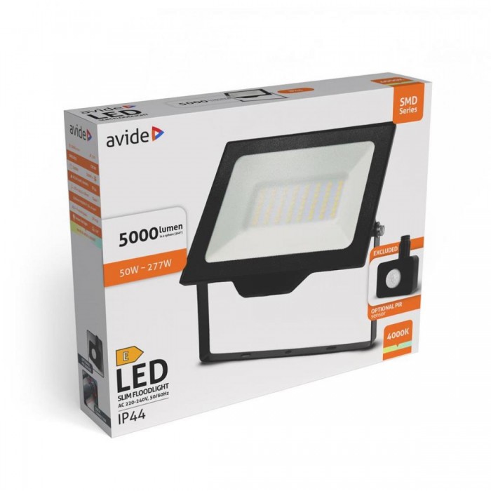 Avide LED Προβολέας SMD 50W NW 4000K με Δυνατότητα Προσθήκης Αισθητήρα PIR (Δεν περιλαμβάνεται) Avide LED Προβολέας SMD 50W NW 4000K με Δυνατότητα Προσθήκης Αισθητήρα PIR (Δεν περιλαμβάνεται)