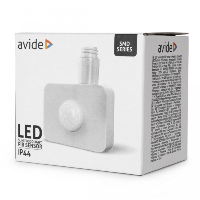 Αισθητήρας PIR προβολέα LED Avide Λευκό Αισθητήρας PIR προβολέα LED Avide Λευκό