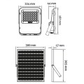 Avide LED Ηλιακός Προβολέας 100W 6400K με Ξεχωριστό Ηλιακό Πάνελ και Τηλεχειριστήριο