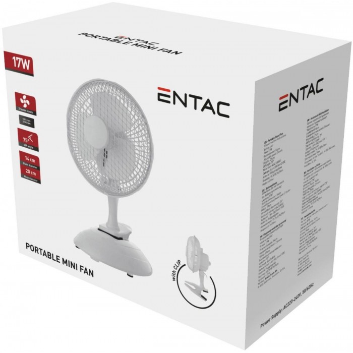 Entac Ανεμιστήρας Επιτραπέζιος Μίνι 17W Entac Ανεμιστήρας Επιτραπέζιος Μίνι 17W