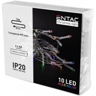 Entac Χριστουγεννιάτικα Εσωτερικά 10 LED Πολύχρωμα 1μ (2xAA Δεν περιλαμβ.) Entac Χριστουγεννιάτικα Εσωτερικά 10 LED Πολύχρωμα 1μ (2xAA Δεν περιλαμβ.)