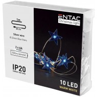Entac Χριστουγεννιάτικα Εσωτερικά Μπλέ Αστέρια 10 LED Θερμό 1m (2xAA Δεν περιλαμβ.) Entac Χριστουγεννιάτικα Εσωτερικά Μπλέ Αστέρια 10 LED Θερμό 1m (2xAA Δεν περιλαμβ.)