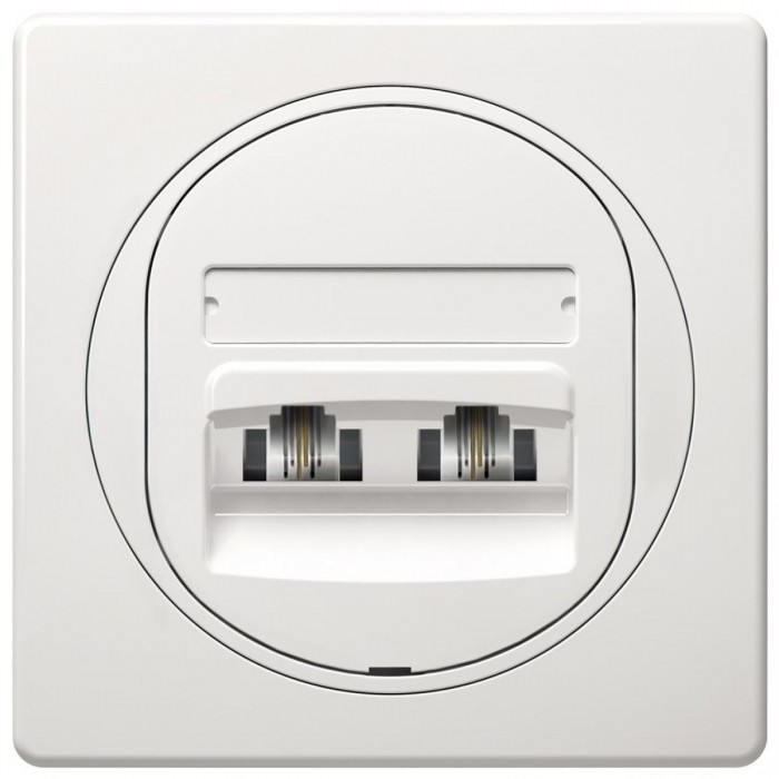 EON Double telephone socket 2xRJ12 6/4 Cat 3, white EON Double telephone socket 2xRJ12 6/4 Cat 3, white