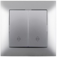 Entac 106+6 Arnold Recessed alternative switch Silver Entac 106+6 Arnold Recessed alternative switch Silver