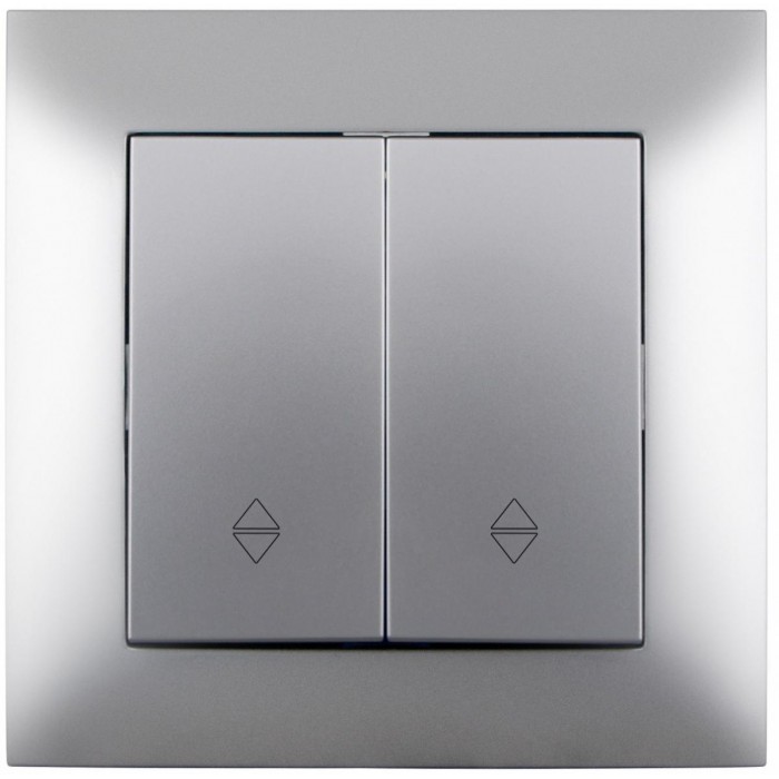 Entac 106+6 Arnold Recessed alternative switch Silver Entac 106+6 Arnold Recessed alternative switch Silver