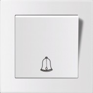 Entac Arnold Recessed doorbell switch White Entac Arnold Recessed doorbell switch White