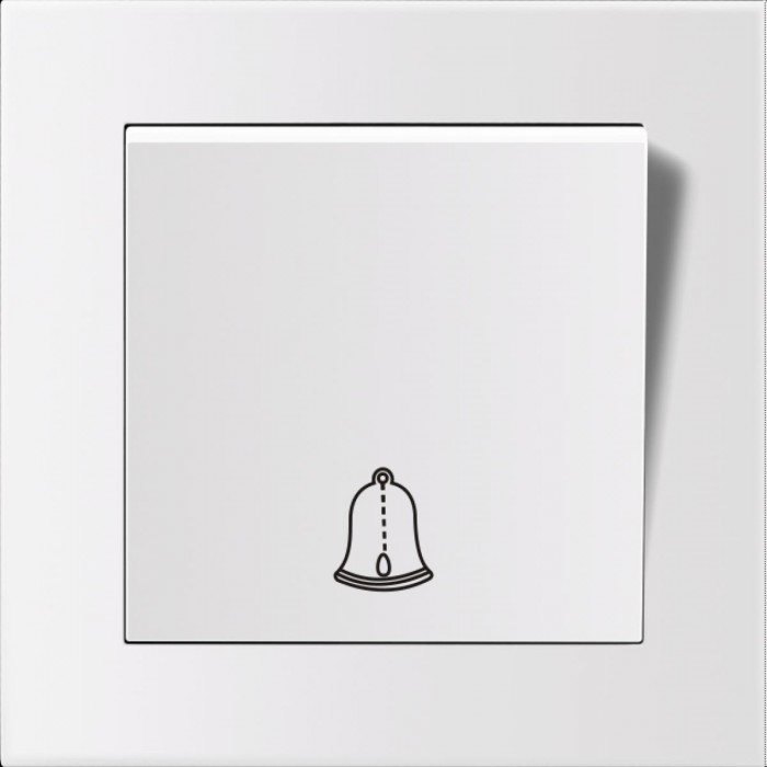 Entac Arnold Recessed doorbell switch White Entac Arnold Recessed doorbell switch White