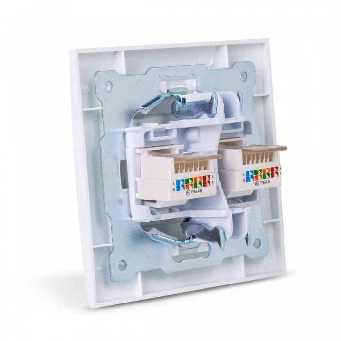 Entac Arnold Recessed wall LAN socket 2x Cat5 White