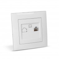 Entac Arnold Recessed wall LAN socket Cat5 White Entac Arnold Recessed wall LAN socket Cat5 White