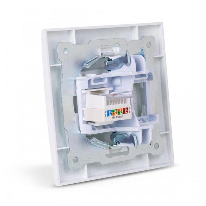 Entac Arnold Recessed wall LAN socket Cat5 White