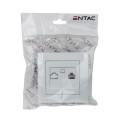 Entac Arnold Recessed wall LAN socket Cat5 White