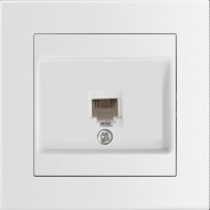 Entac Arnold Recessed wall Phone socket White Entac Arnold Recessed wall Phone socket White