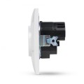Entac Arnold Recessed wall socket earthed + 2 USB 2.1A (total) White Entac Arnold Recessed wall socket earthed + 2 USB 2.1A (total) White