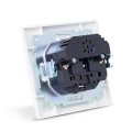 Entac Arnold Recessed wall socket earthed + 2 USB 2.1A (total) White Entac Arnold Recessed wall socket earthed + 2 USB 2.1A (total) White