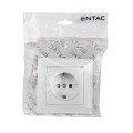 Entac Arnold Recessed wall socket earthed White Entac Arnold Recessed wall socket earthed White