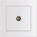 Entac Arnold Recessed wall TV socket End type White
