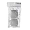 Entac Stephan surface mounted wall socket earthed 2x IP54