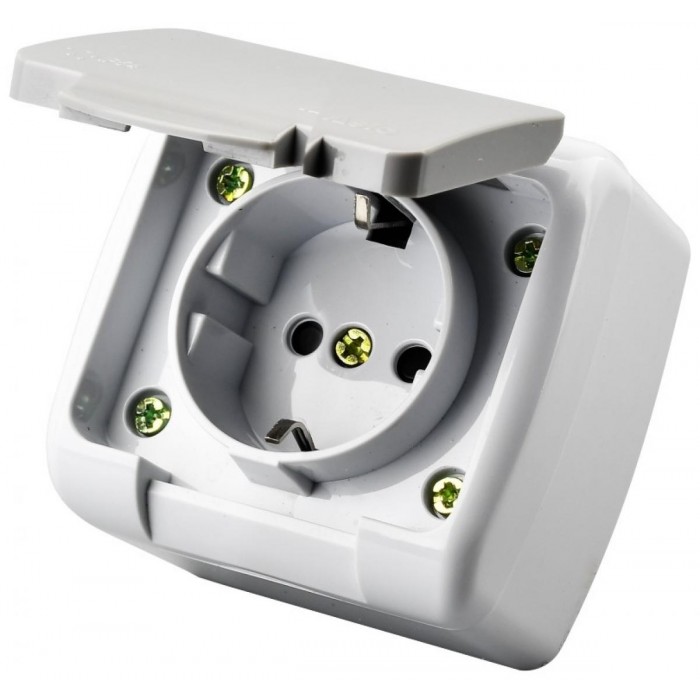 Entac Stephan surface mounted wall socket earthed IP54 Entac Stephan surface mounted wall socket earthed IP54