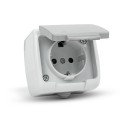 Entac Stephan surface mounted wall socket earthed IP54 Entac Stephan surface mounted wall socket earthed IP54