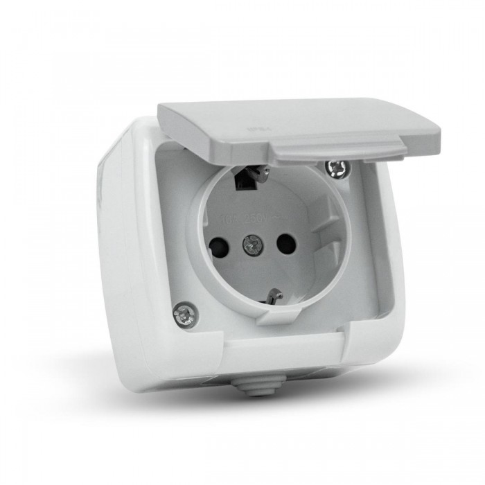 Entac Stephan surface mounted wall socket earthed IP54 Entac Stephan surface mounted wall socket earthed IP54