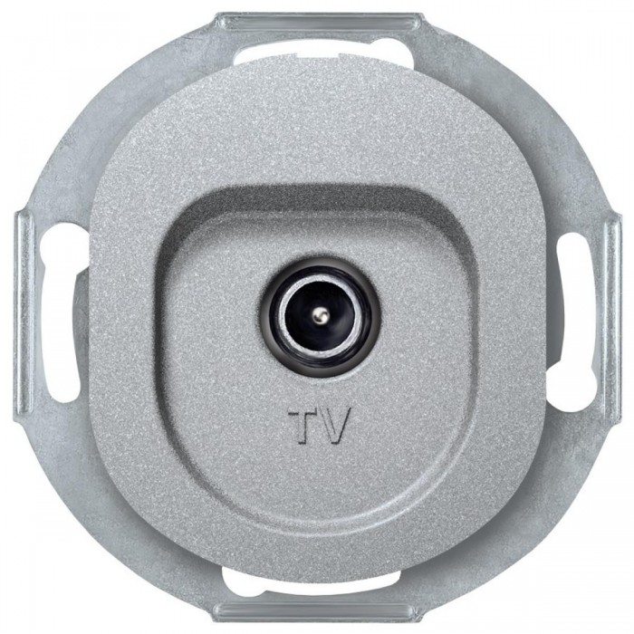 EON E612I.S TV aerial socket without cover frame for individual systems, silver EON E612I.S TV aerial socket without cover frame for individual systems, silver