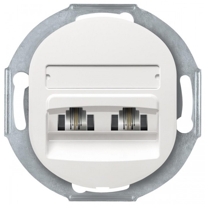 EON E613.0 Double telephone socket without cover frame 2xRJ12 6/4 Cat 3, white EON E613.0 Double telephone socket without cover frame 2xRJ12 6/4 Cat 3, white