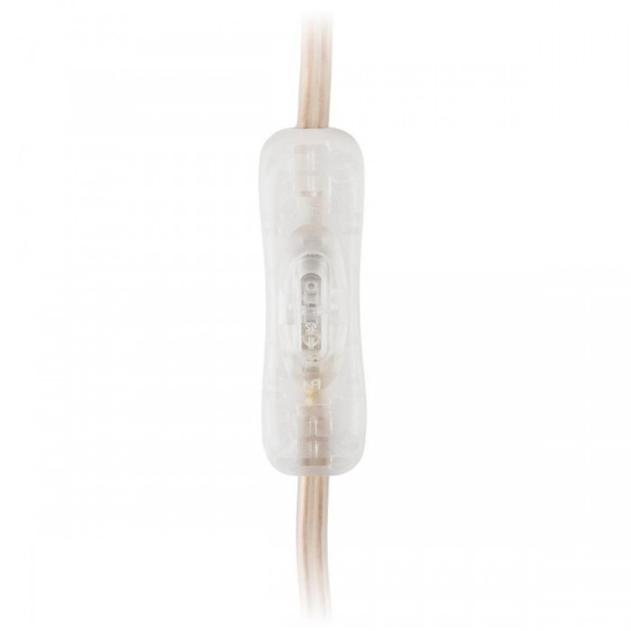 Entac Rewireable Καλώδιο 2G0.75 με Διακόπτη ON/OFF Διαφανές 1m