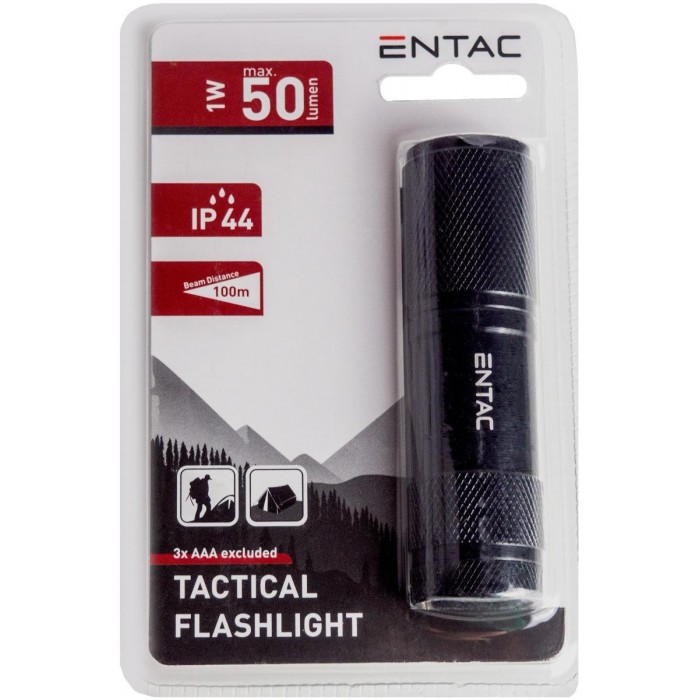 Entac Φακός 1W 9LED ALU Μαύρο 3xAAA Entac Φακός 1W 9LED ALU Μαύρο 3xAAA