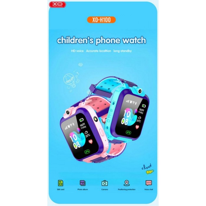 XO H100 Παιδικό Smartwatch 2G Ροζ