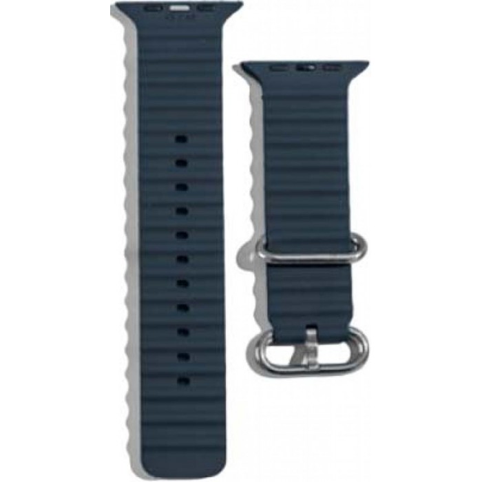 XO BT02A Marine Λουράκι Ρολογιού Σιλικόνης Universal 38/40/41mm Γκρι-Μπλε