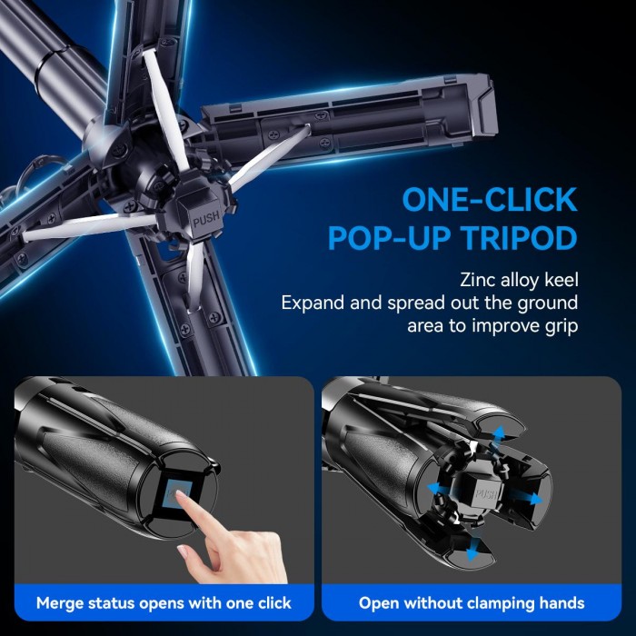 XO SS22 4-in-1 Μαγνητικό Πολυλειτουργικό Bluetooth Selfie Stick