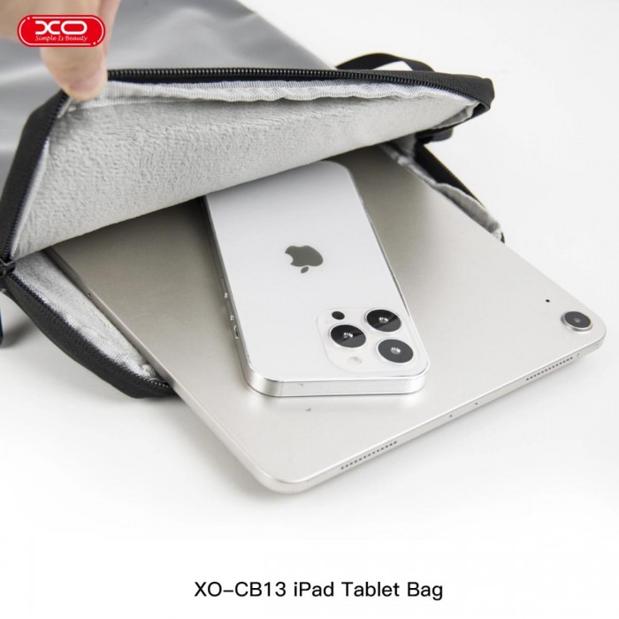 XO CB13 Τσάντα Θήκη Tablet Ipad 12.9 ιντσών με Μπροστινή Τσέπη Μαύρο