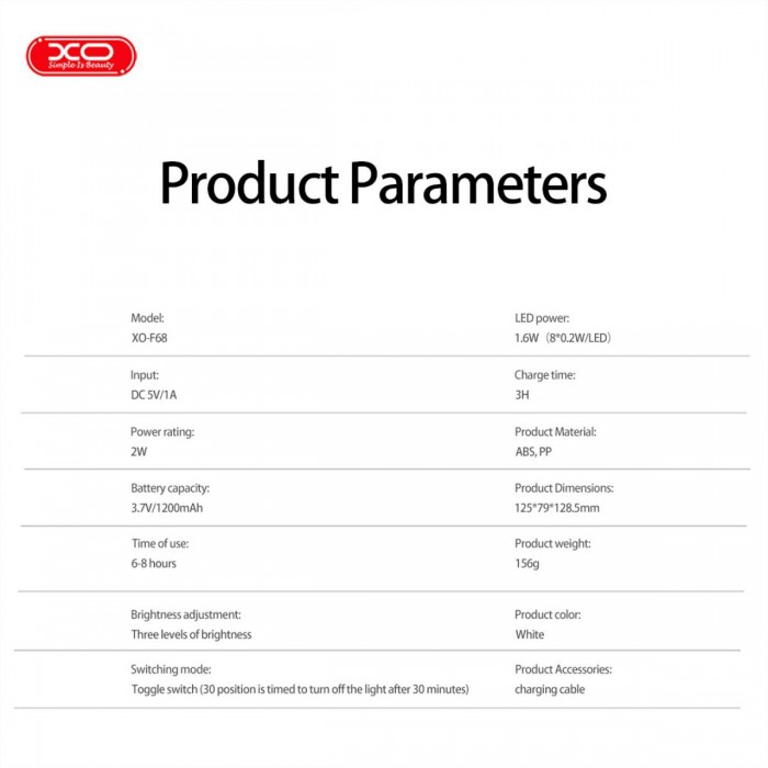 XO OZ15 Φωτάκι Νυκτός Φάντασμα Πάπια 1200mAh