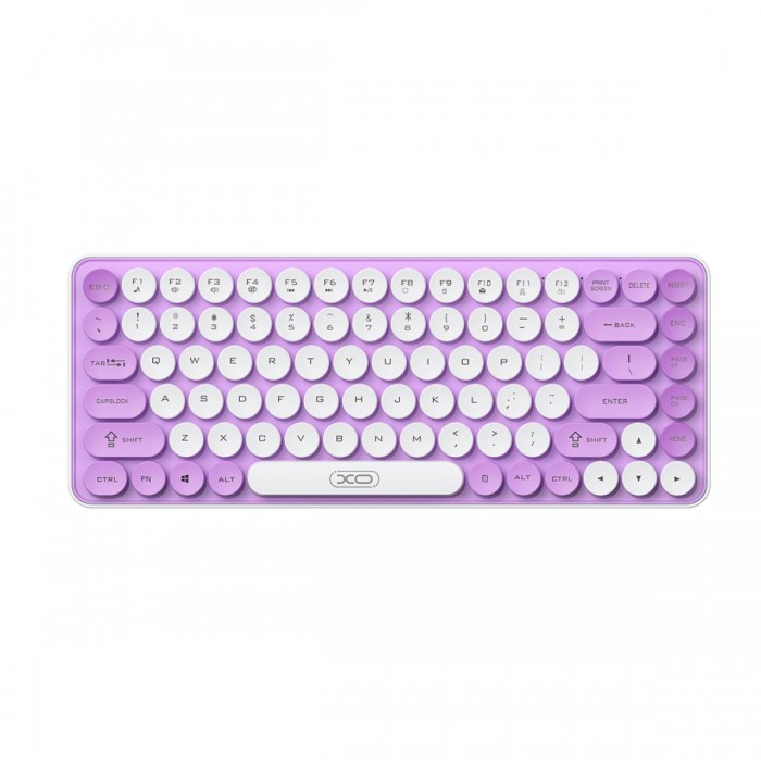 XO KB-12 Ασύρματο Πληκτρολόγιο Bluetooth Tri-Colour Μωβ