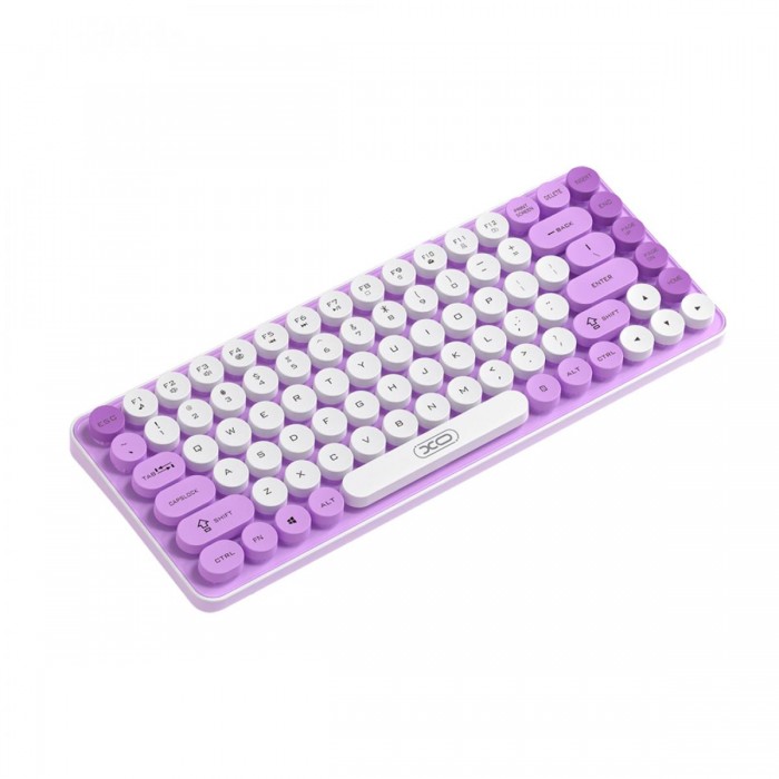 XO KB-12 Ασύρματο Πληκτρολόγιο Bluetooth Tri-Colour Μωβ