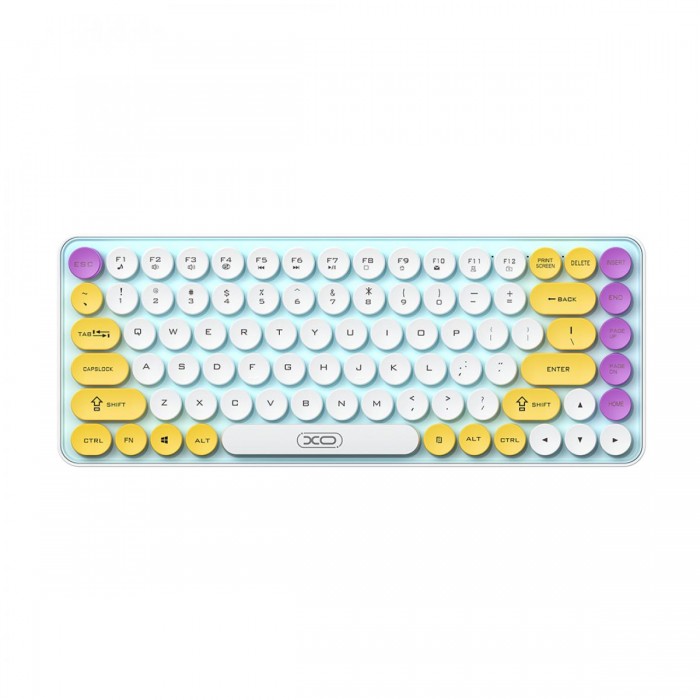 XO KB-12 Ασύρματο Πληκτρολόγιο Bluetooth Tri-Colour Πράσινο