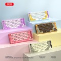 XO KB-12 Ασύρματο Πληκτρολόγιο Bluetooth Tri-Colour Ροζ