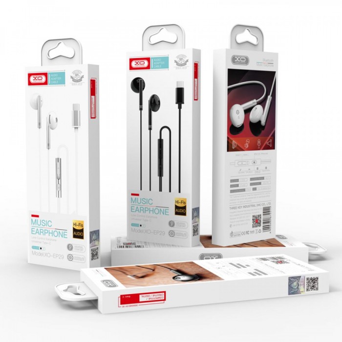 XO EP29 Type-C Handsfree Μαύρο