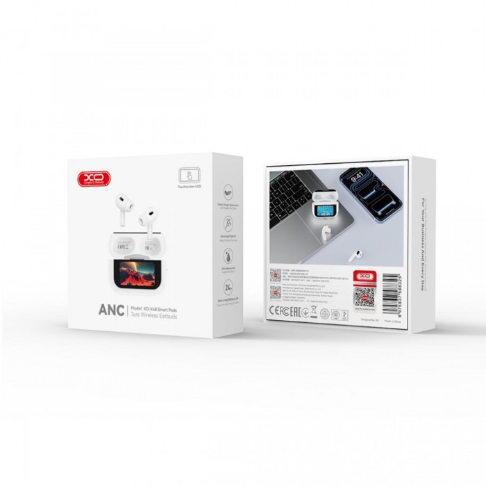 XO X48 Smart TWS Ακουστικά 5ης Γενιάς ANC με Οθόνη Λευκά XO X48 Smart TWS Ακουστικά 5ης Γενιάς ANC με Οθόνη Λευκά