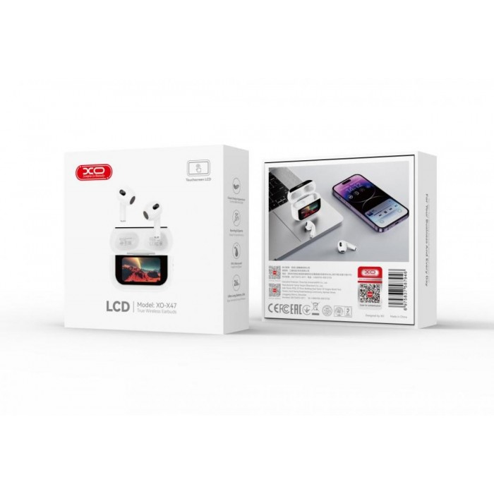 XO X47 Smart TWS Ακουστικά 4ης Γενιάς με Οθόνη (Λευκά) XO X47 Smart TWS Ακουστικά 4ης Γενιάς με Οθόνη (Λευκά)