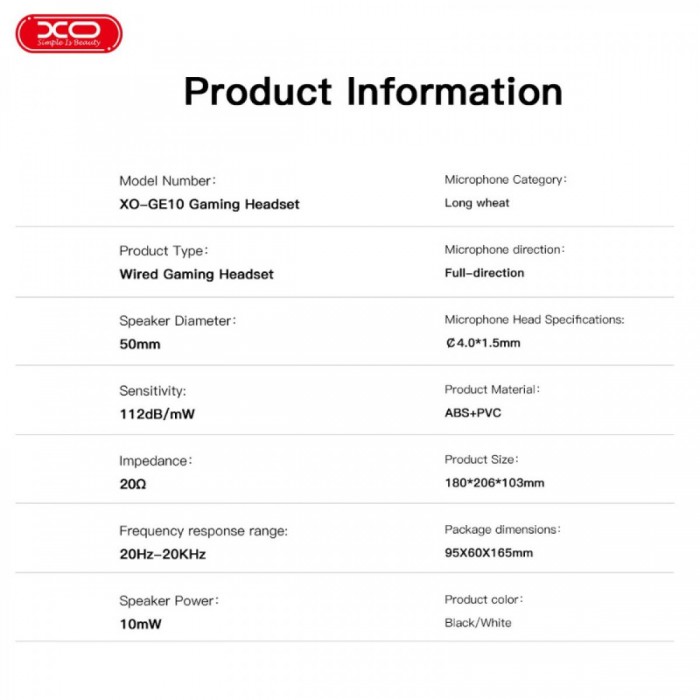 XO GE10 Gaming Ενσύρματα Ακουστικά RGB με Μικρόφωνο Μαύρα XO GE10 Gaming Ενσύρματα Ακουστικά RGB με Μικρόφωνο Μαύρα