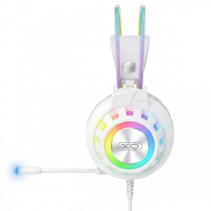 XO GE10 Gaming Ενσύρματα Ακουστικά RGB με Μικρόφωνο Λευκά XO GE10 Gaming Ενσύρματα Ακουστικά RGB με Μικρόφωνο Λευκά