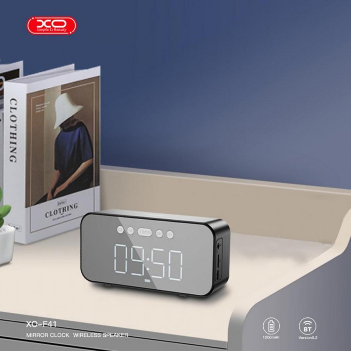 XO F41 Ρολόι - Ξυπνητήρι με Ηχείο Bluetooth FM-Radio
