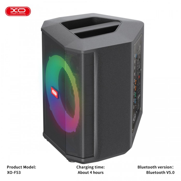 XO F53 Xingmu Ηχείο 8 ιντσών RGB Ηχείο Bluetooth 40W