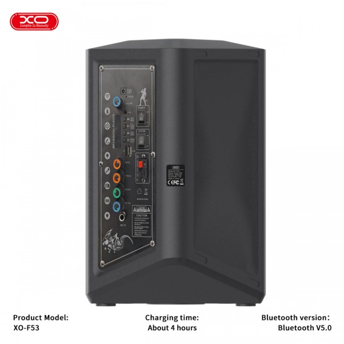XO F53 Xingmu Ηχείο 8 ιντσών RGB Ηχείο Bluetooth 40W