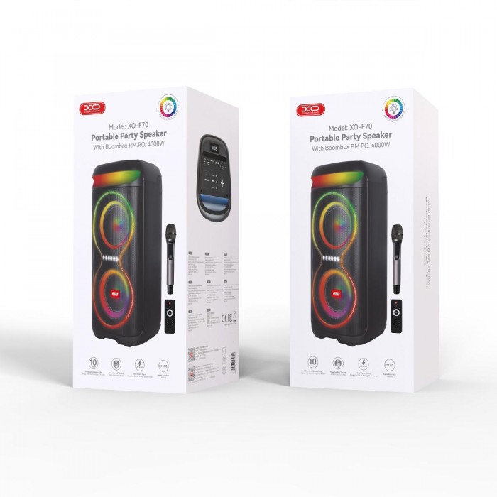XO F70 Διπλό Ηχείο Bluetooth AC & DC 6.5 RGB 40W XO F70 Διπλό Ηχείο Bluetooth AC & DC 6.5 RGB 40W